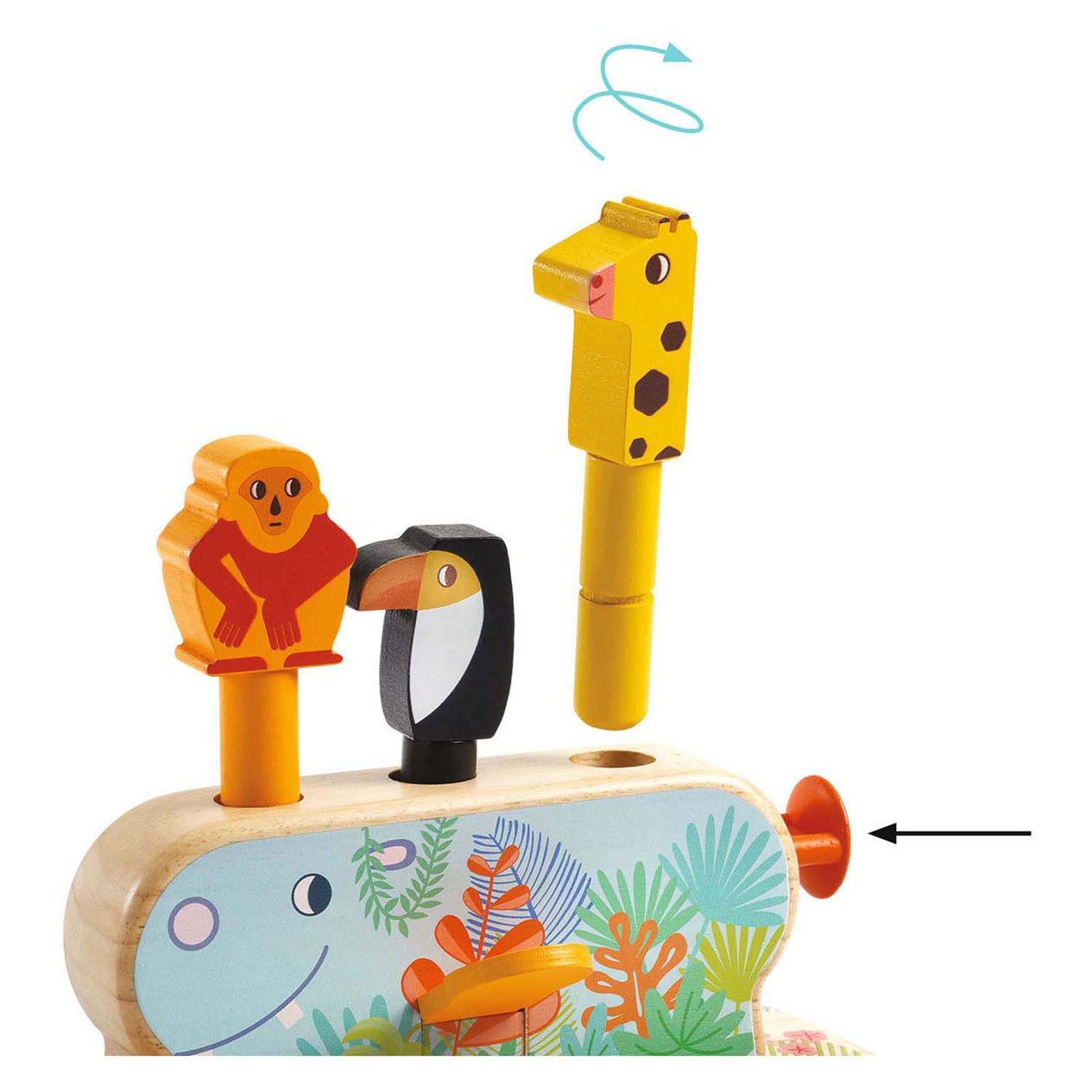 Djeco Houten Multi Pop Dieren