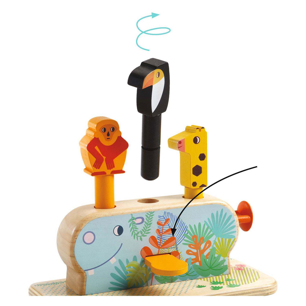Djeco Houten Multi Pop Dieren
