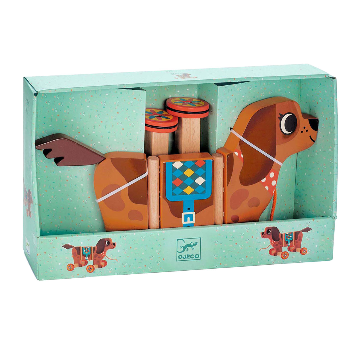 Djeco Houten Trekfiguur Nico de Hond