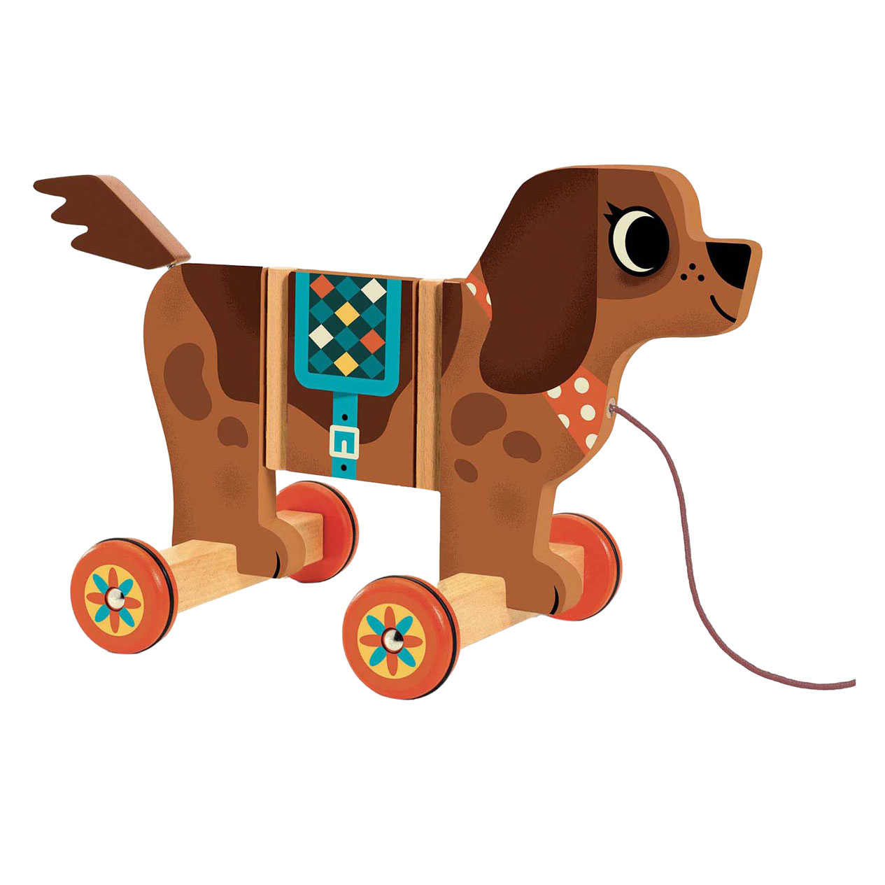 Djeco Houten Trekfiguur Nico de Hond