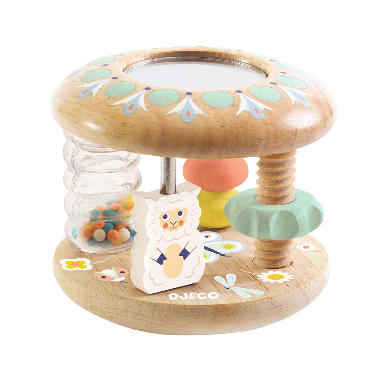 Djeco Houten Rammelaar Pastel