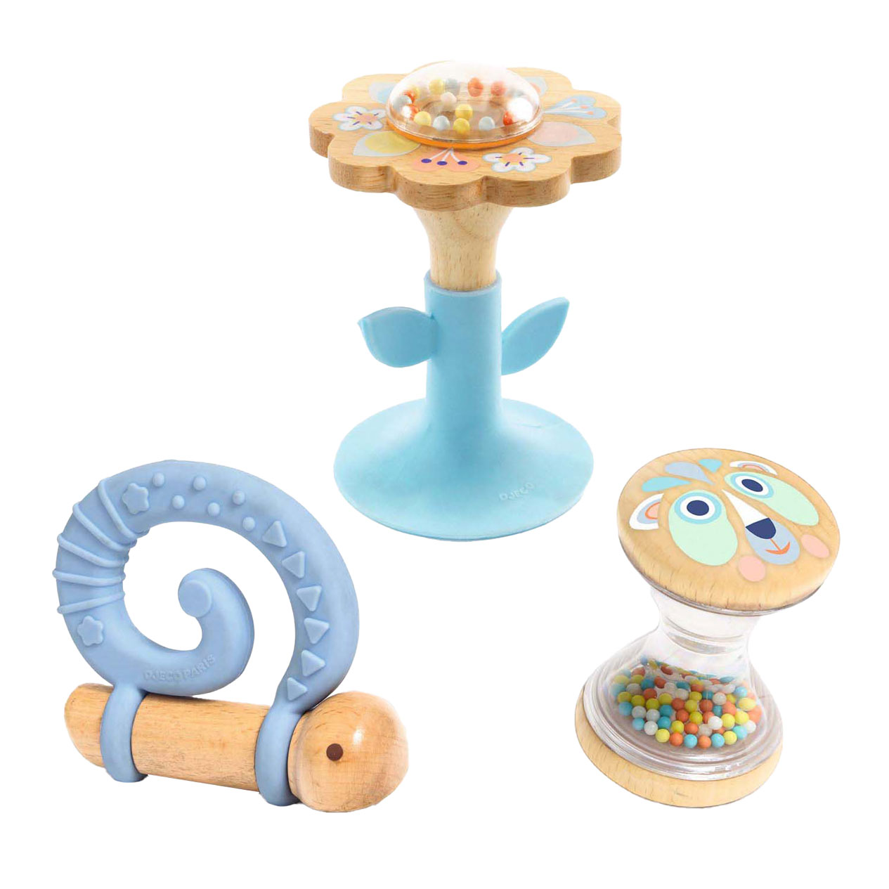 Djeco Baby-Geschenkset Blau – 3-tlg.