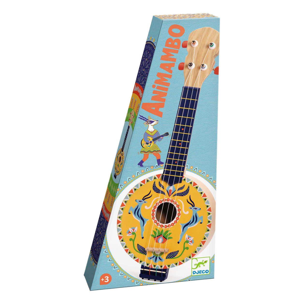 Djeco Houten Gele 4-snarige Banjo