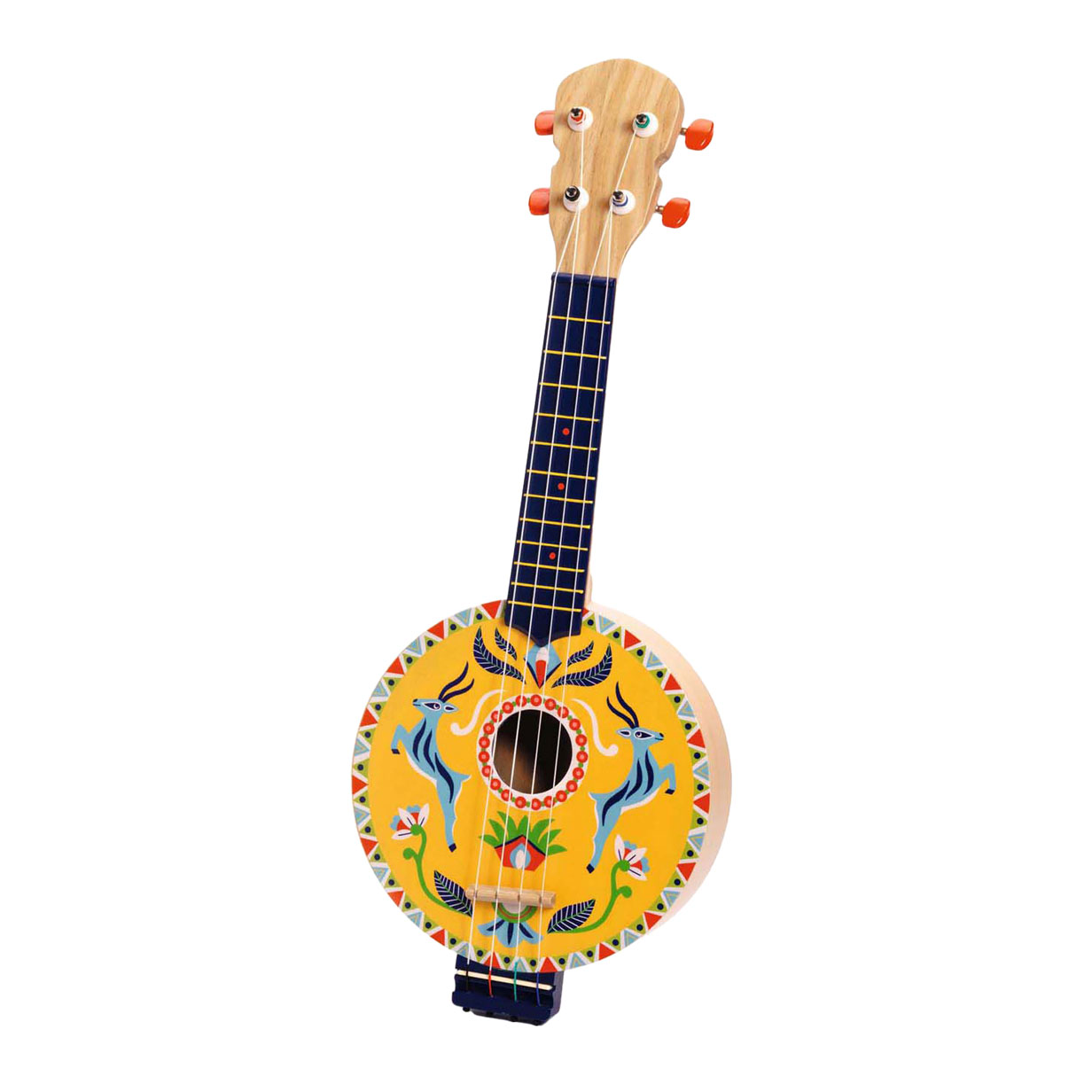 Djeco Houten Gele 4-snarige Banjo