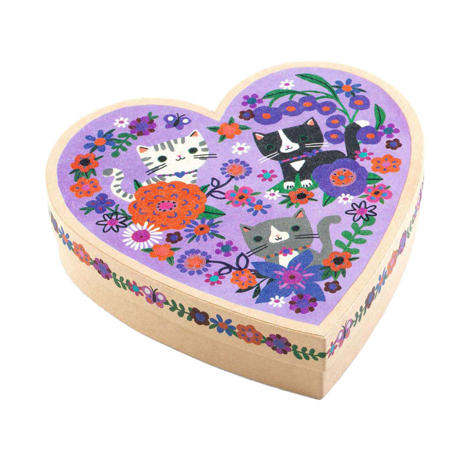 Coffret Chatons en forme de cœur Djeco avec 3 bracelets