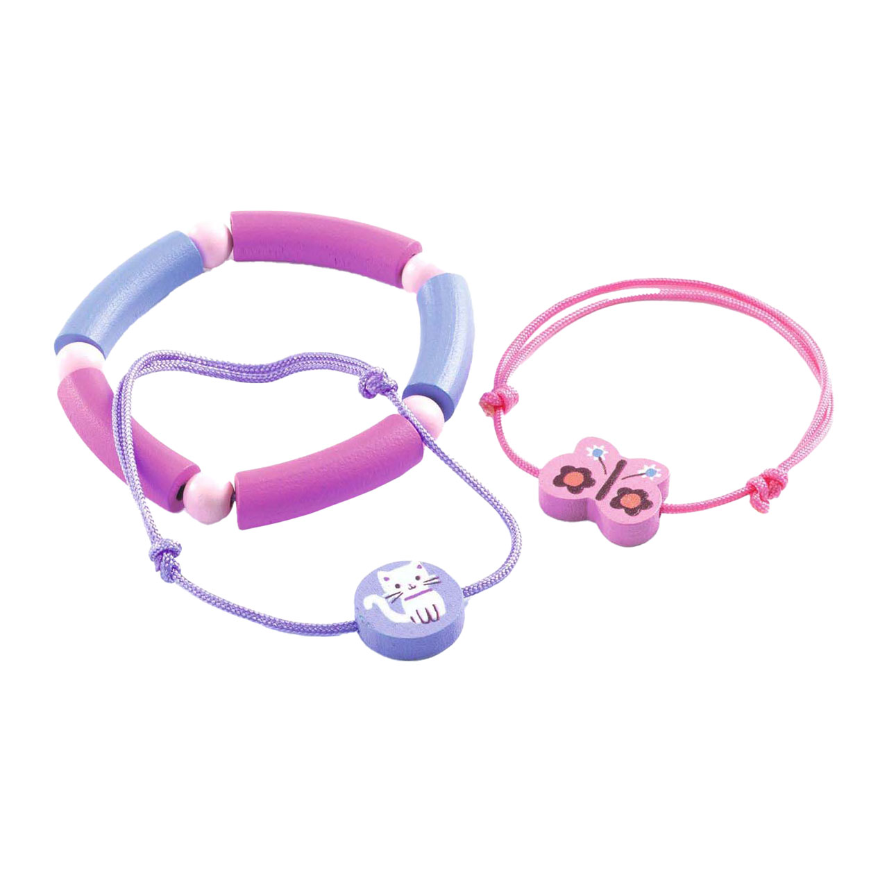 Coffret Chatons en forme de cœur Djeco avec 3 bracelets