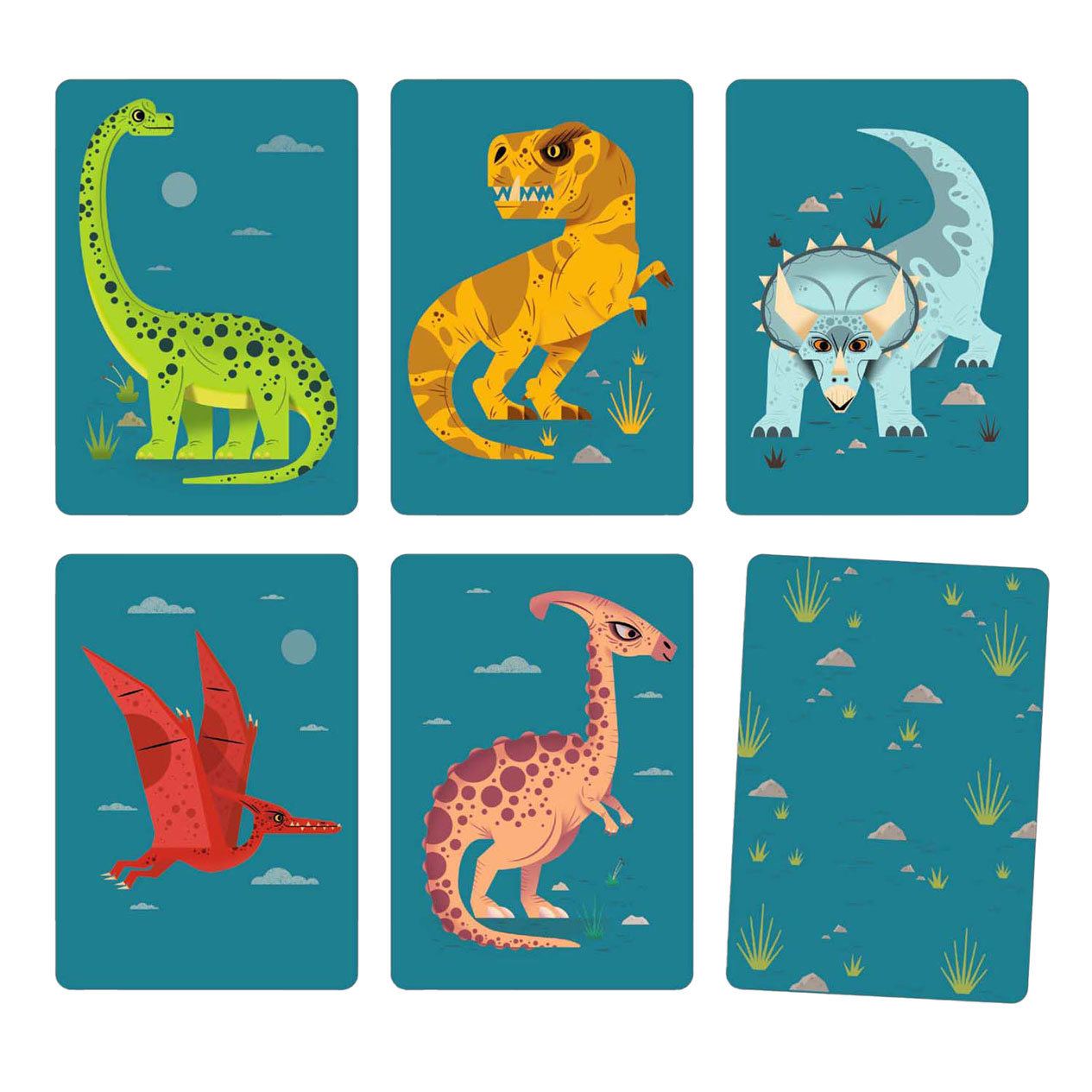 Jeu de cartes Djeco Dino Draft - 60 cartes