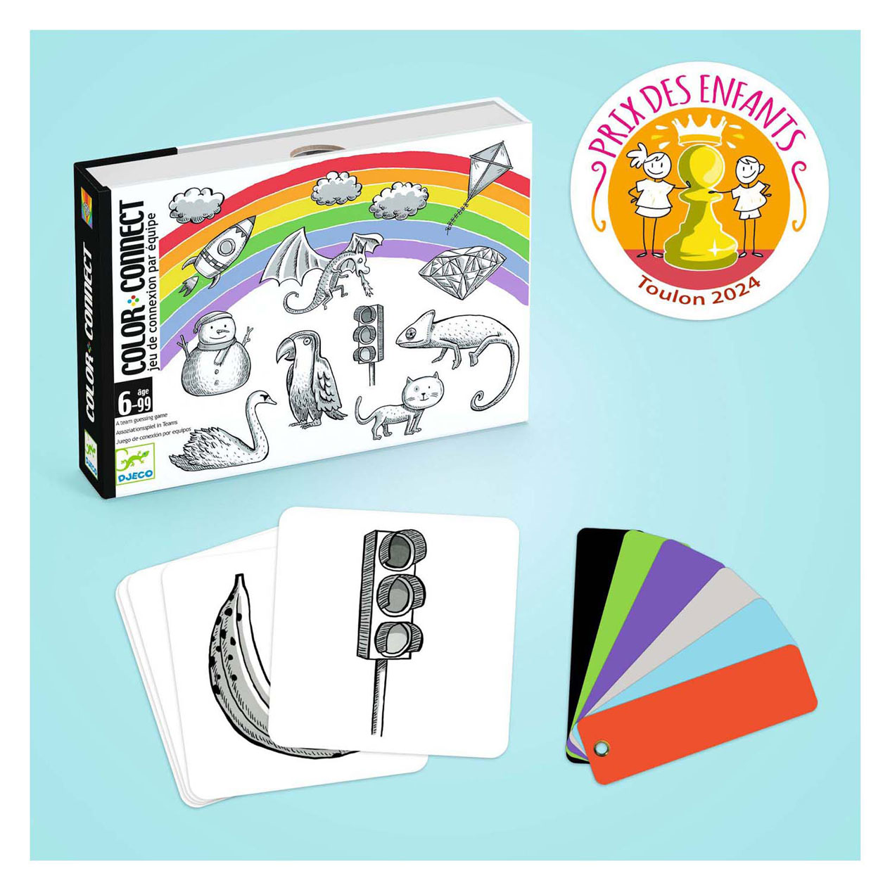 Jeu de cartes Djeco Color Connect - Jusqu'à 6 joueurs
