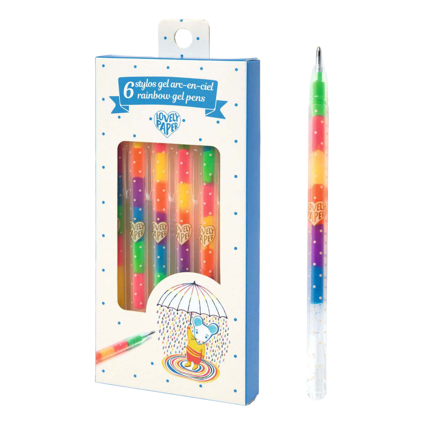Djeco Gelpennen Regenboog - 6st.