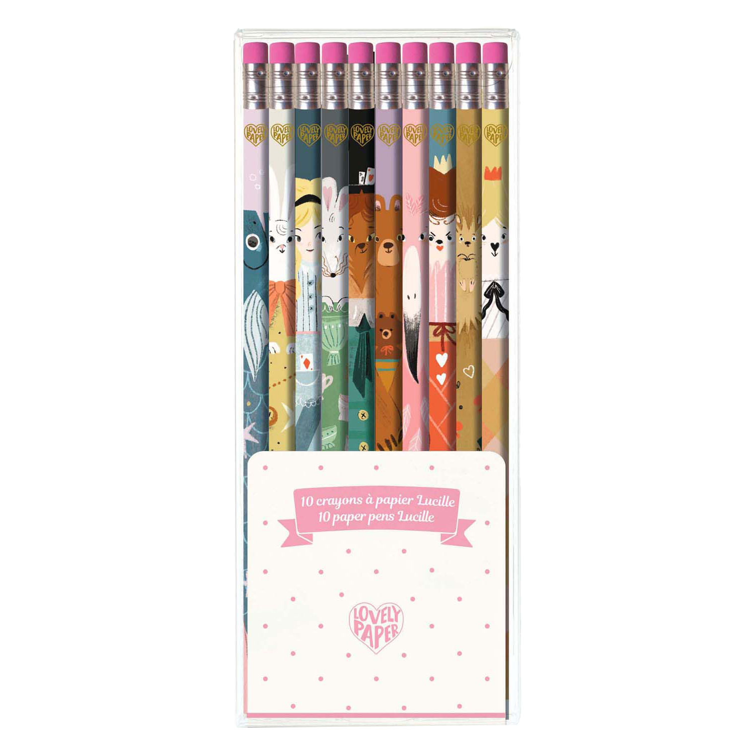Potloden met Gum Lucille - 10st.