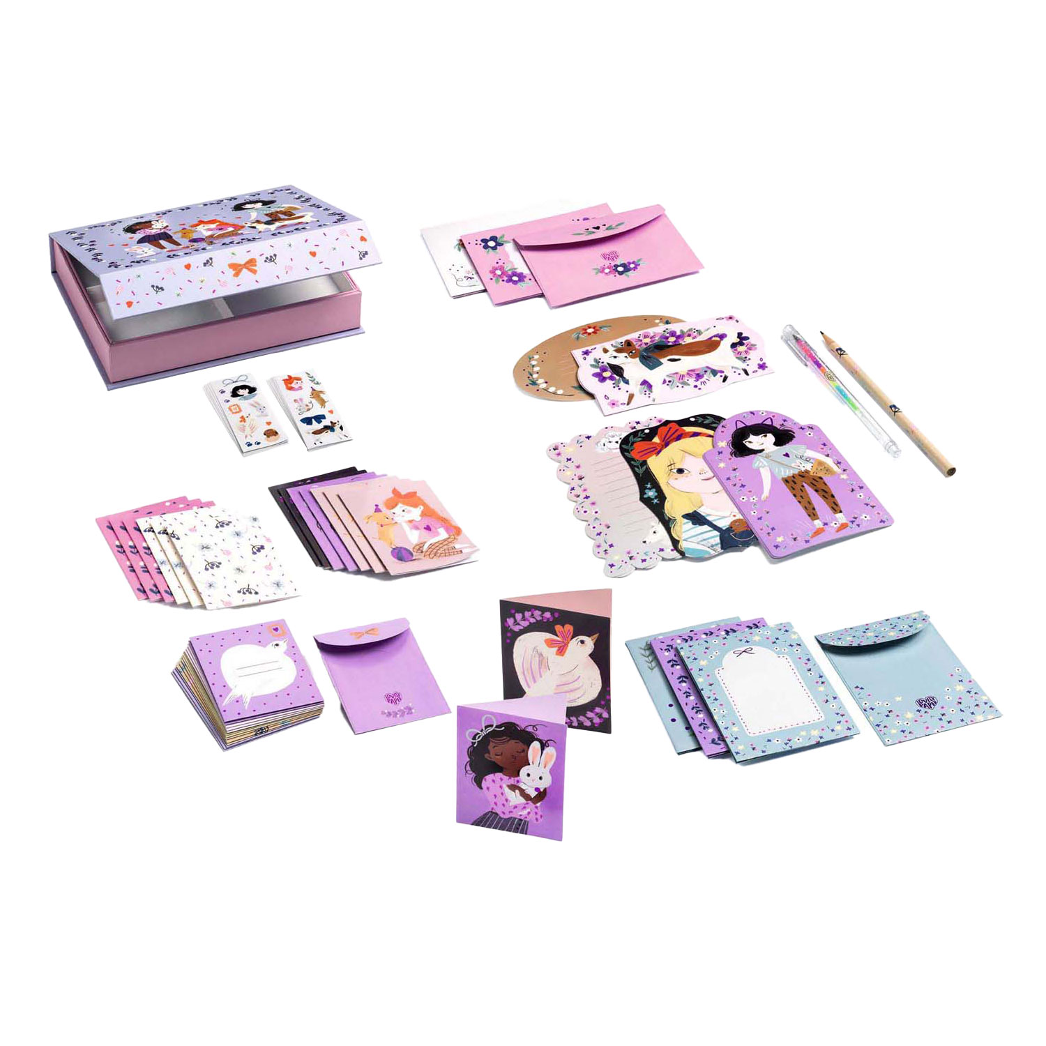 Coffret de papeterie Djeco Lucille