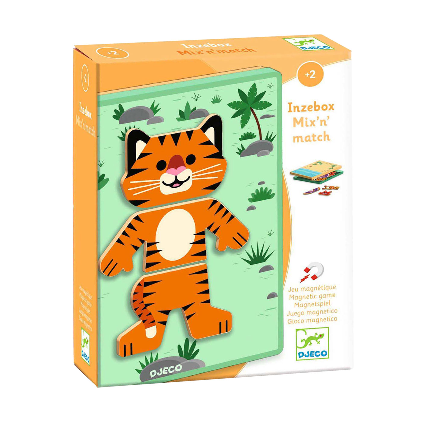 Djeco Houten Magneten Mix en Match - Dieren