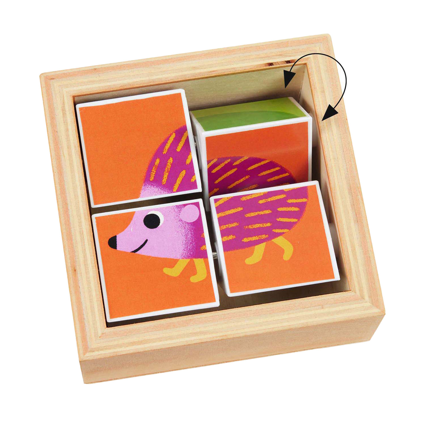 Djeco Houten Draaipuzzel - 4dlg.