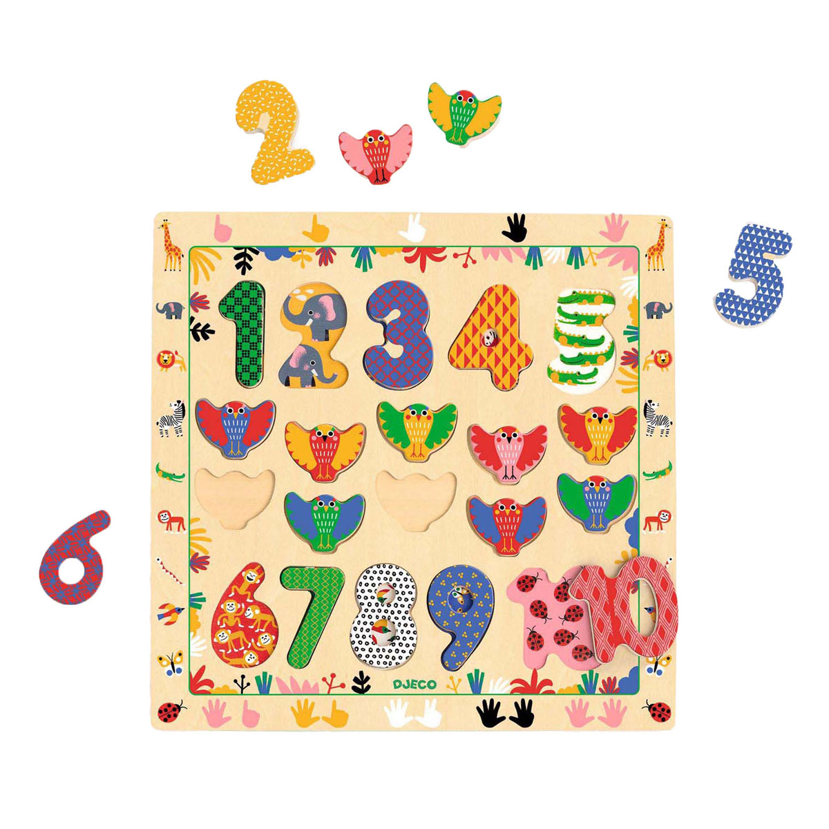 Djeco Houten Puzzel - Cijfers