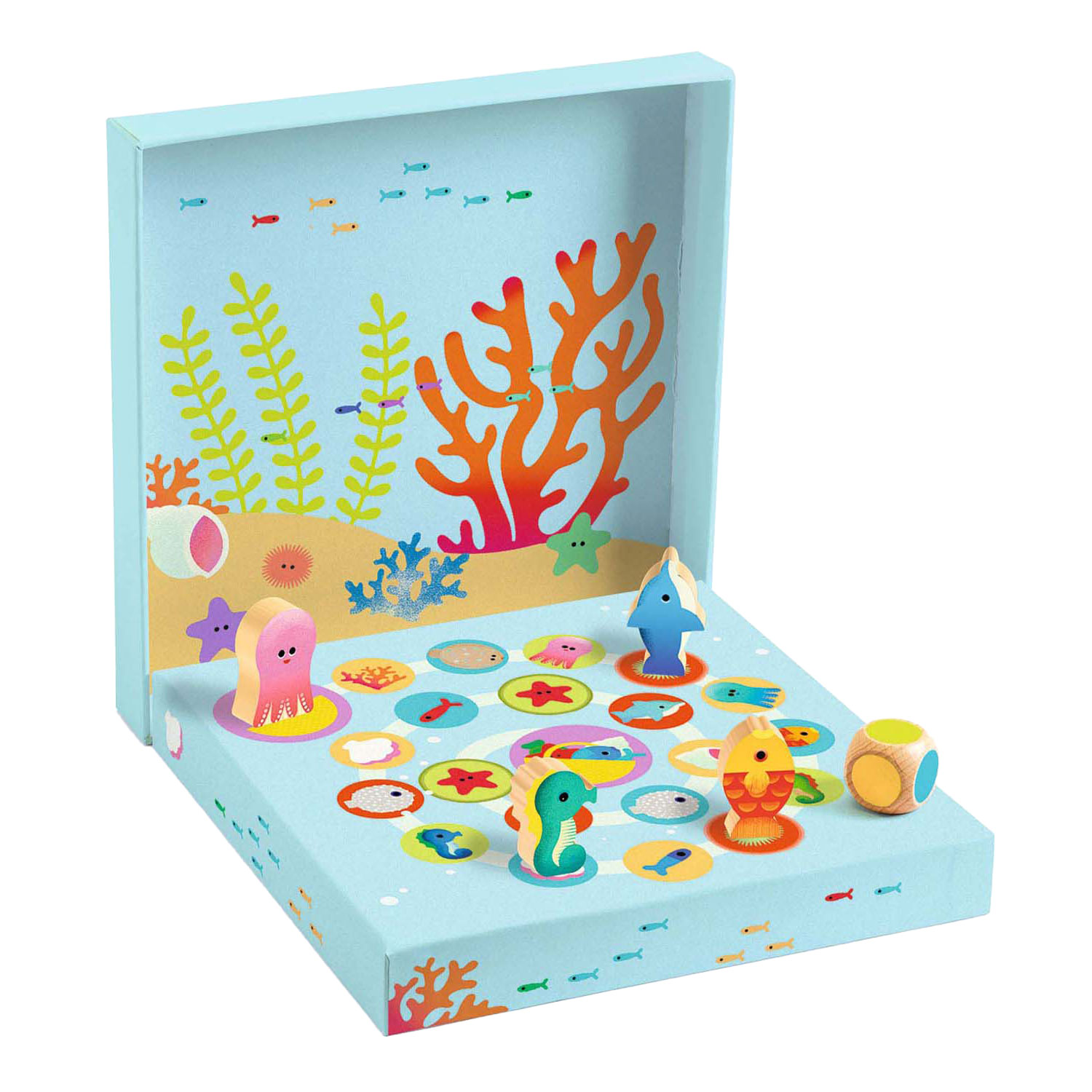 Djeco Houten 4-in-1 Spellen - Ludo Zee