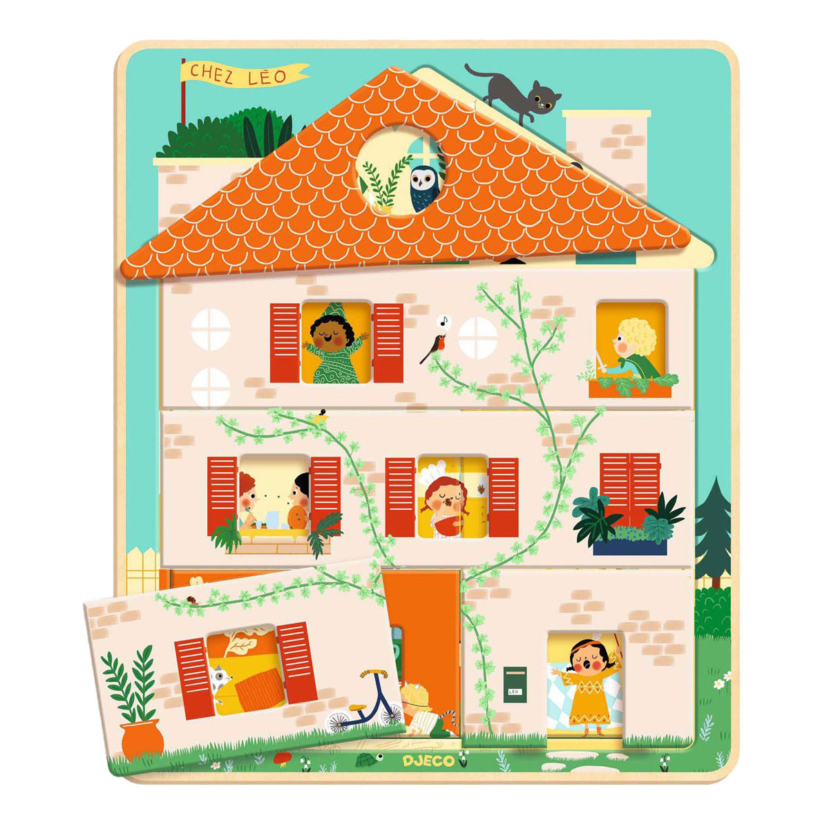 Djeco Houten Lagenpuzzel - 12dlg.
