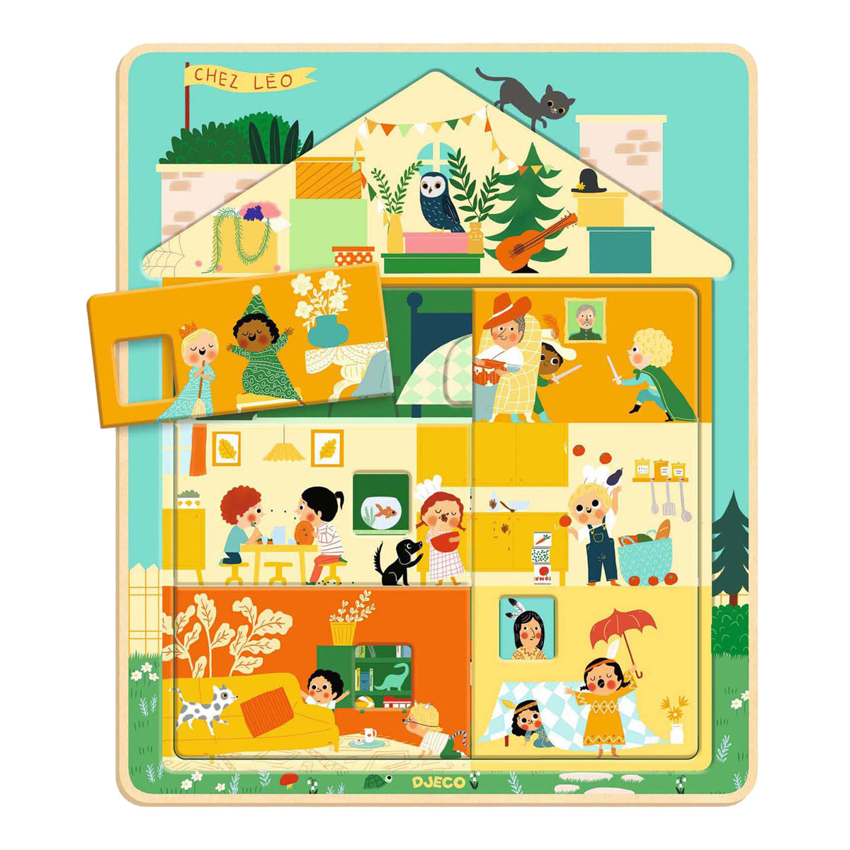Djeco Houten Lagenpuzzel - 12dlg. Djeco Houten Lagenpuzzel - 12dlg.