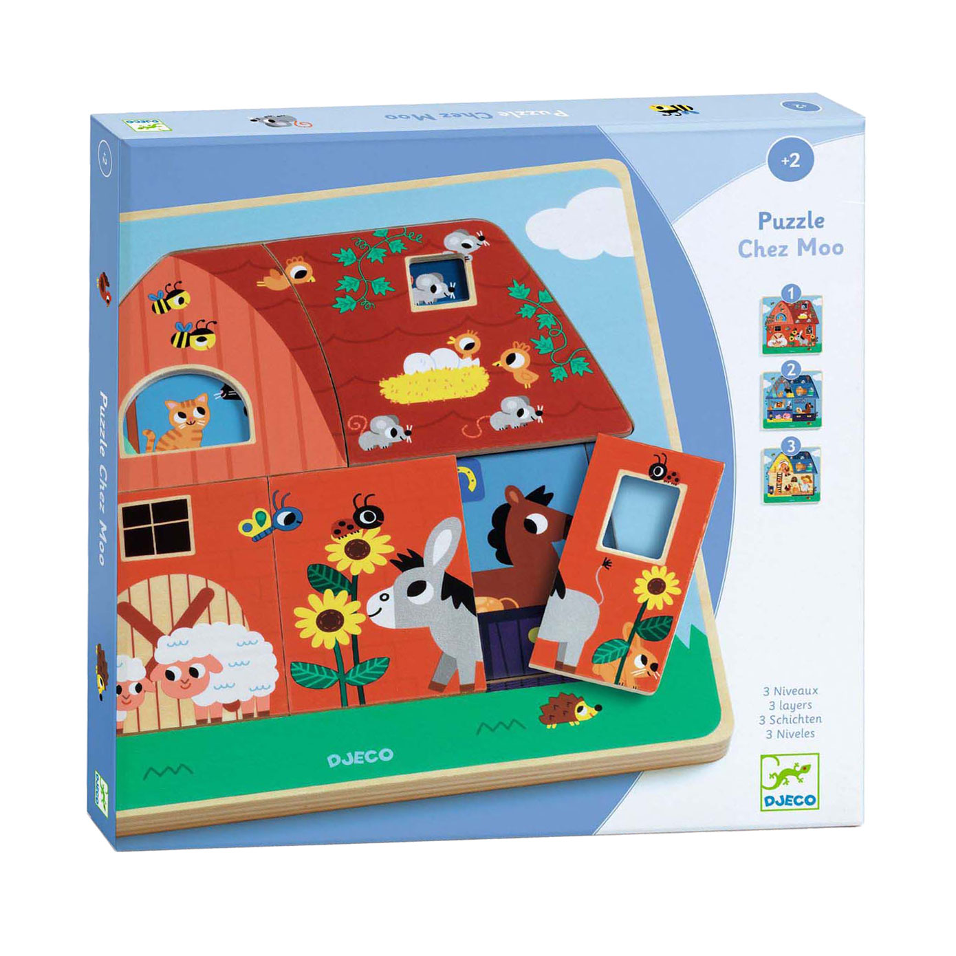 Djeco Houten Lagenpuzzel - 12dlg.