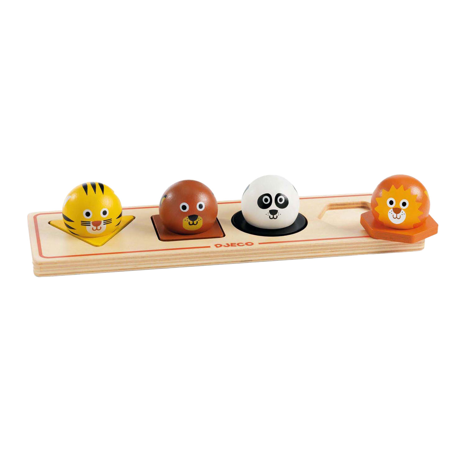 Djeco Houten Puzzel Wilde Dieren - 4dlg.