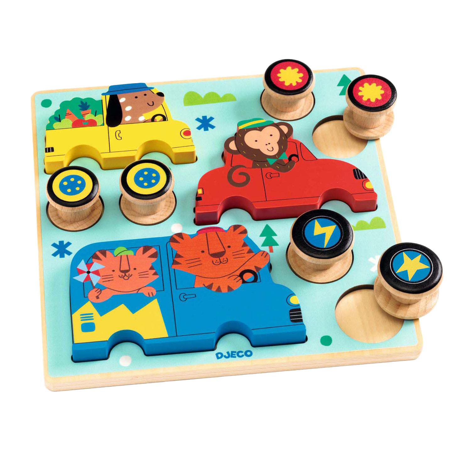 Jeu de puzzle en bois 2 en 1 Djeco