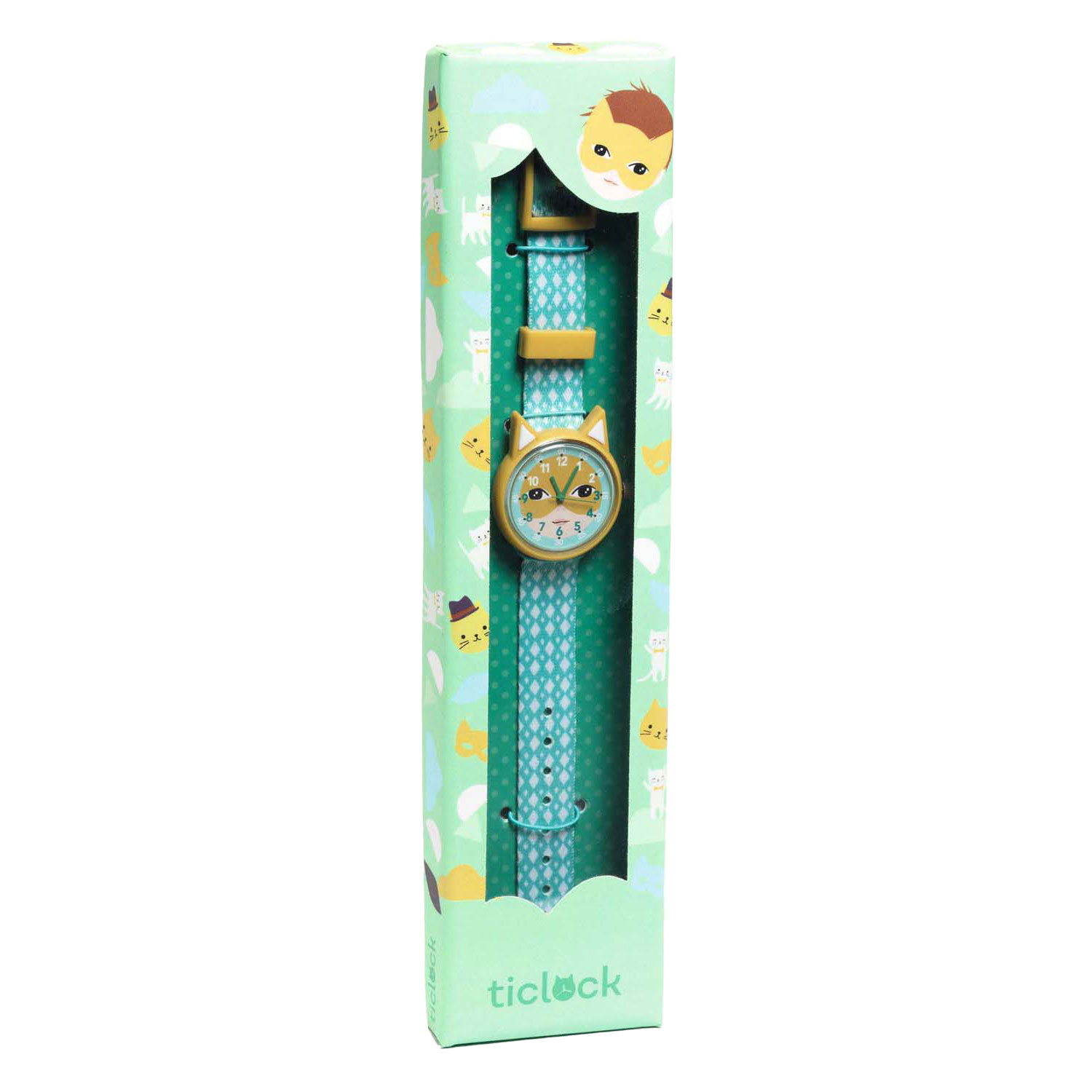 Djeco Horloge Kat Blauw
