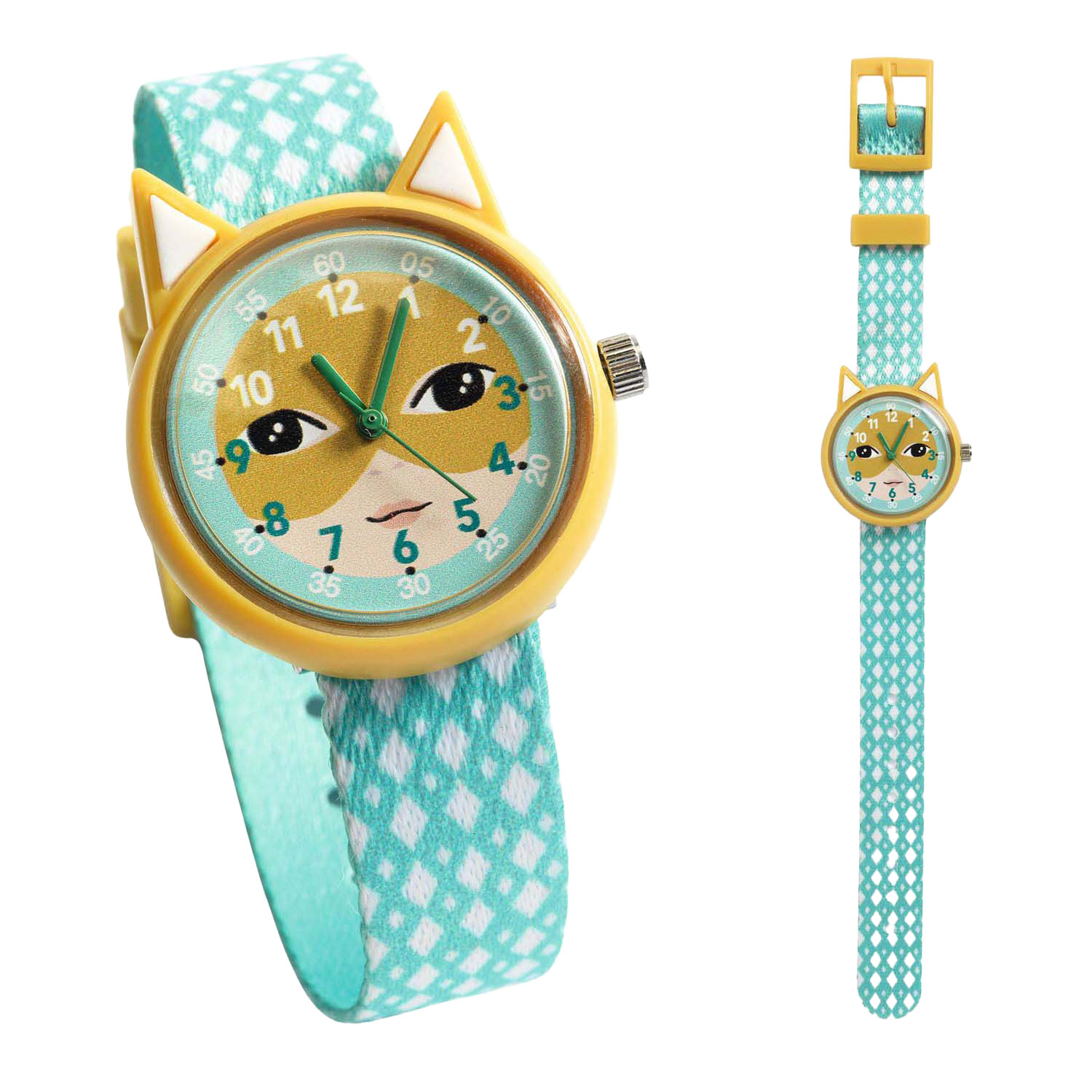 Djeco Horloge Kat Blauw