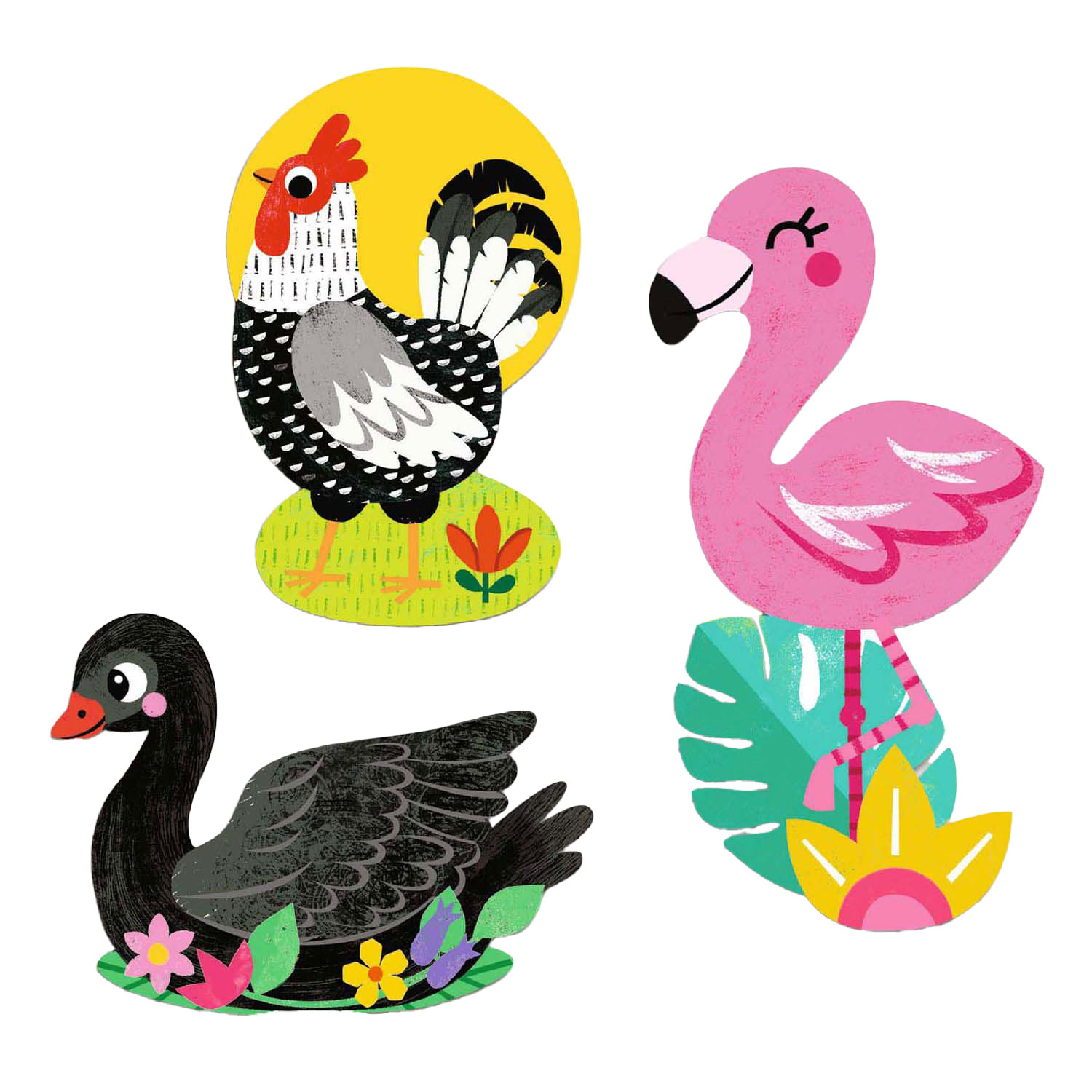 Grands stickers Djeco - Oiseaux