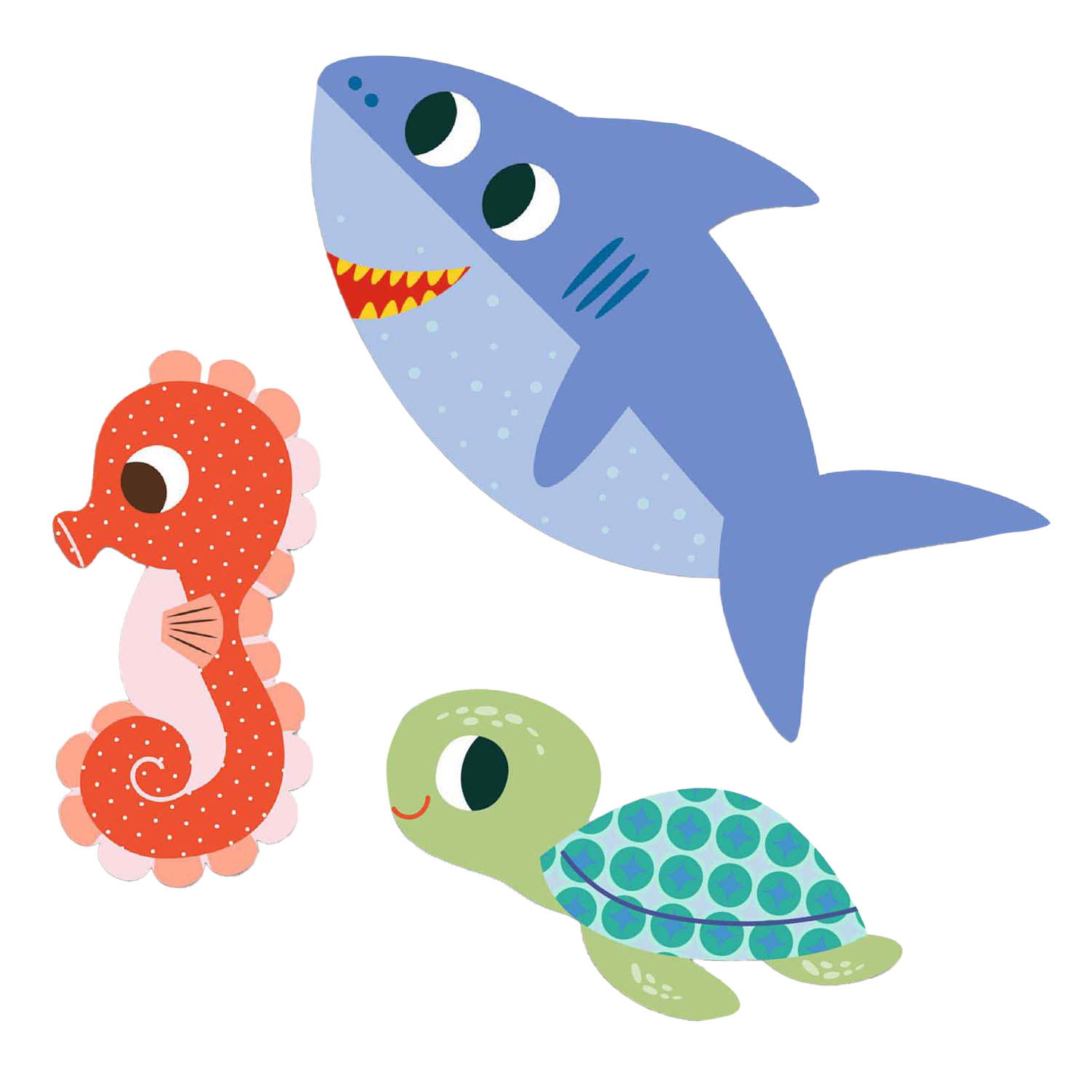 Grands stickers Djeco - Animaux marins