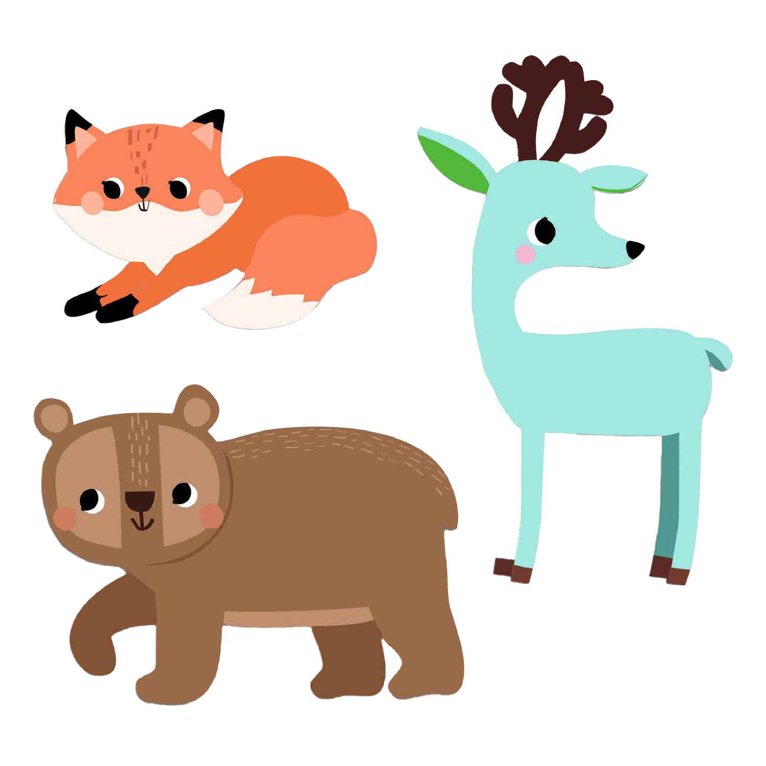 Grands stickers Djeco - Animaux de la forêt