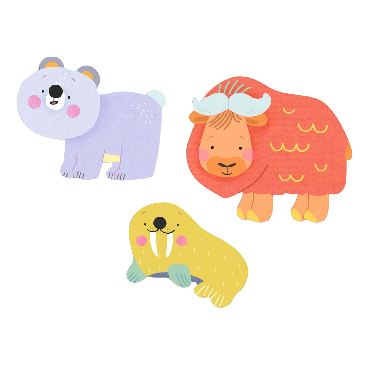 Grands stickers Djeco - Animaux de la banquise