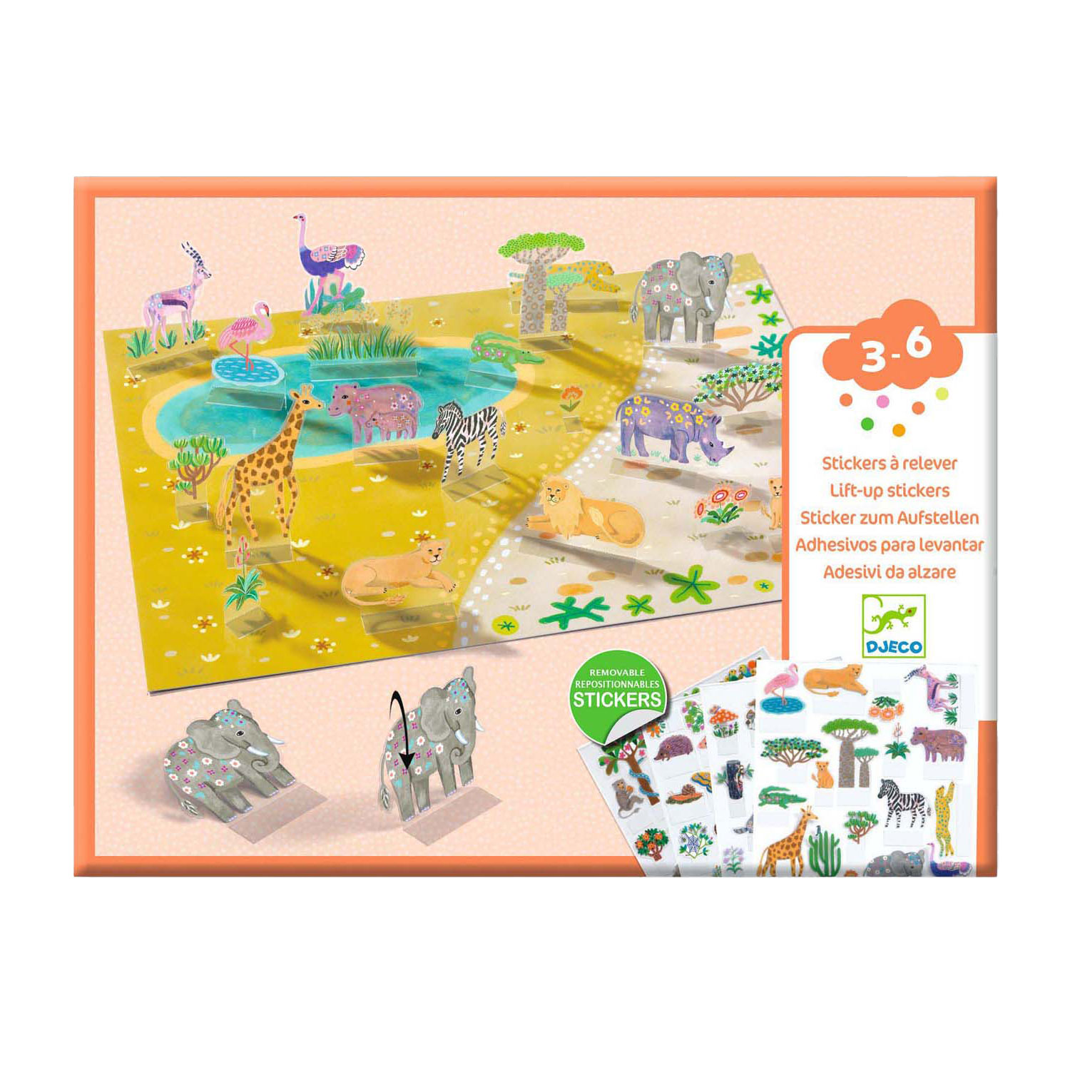Stickers Djeco - Animaux
