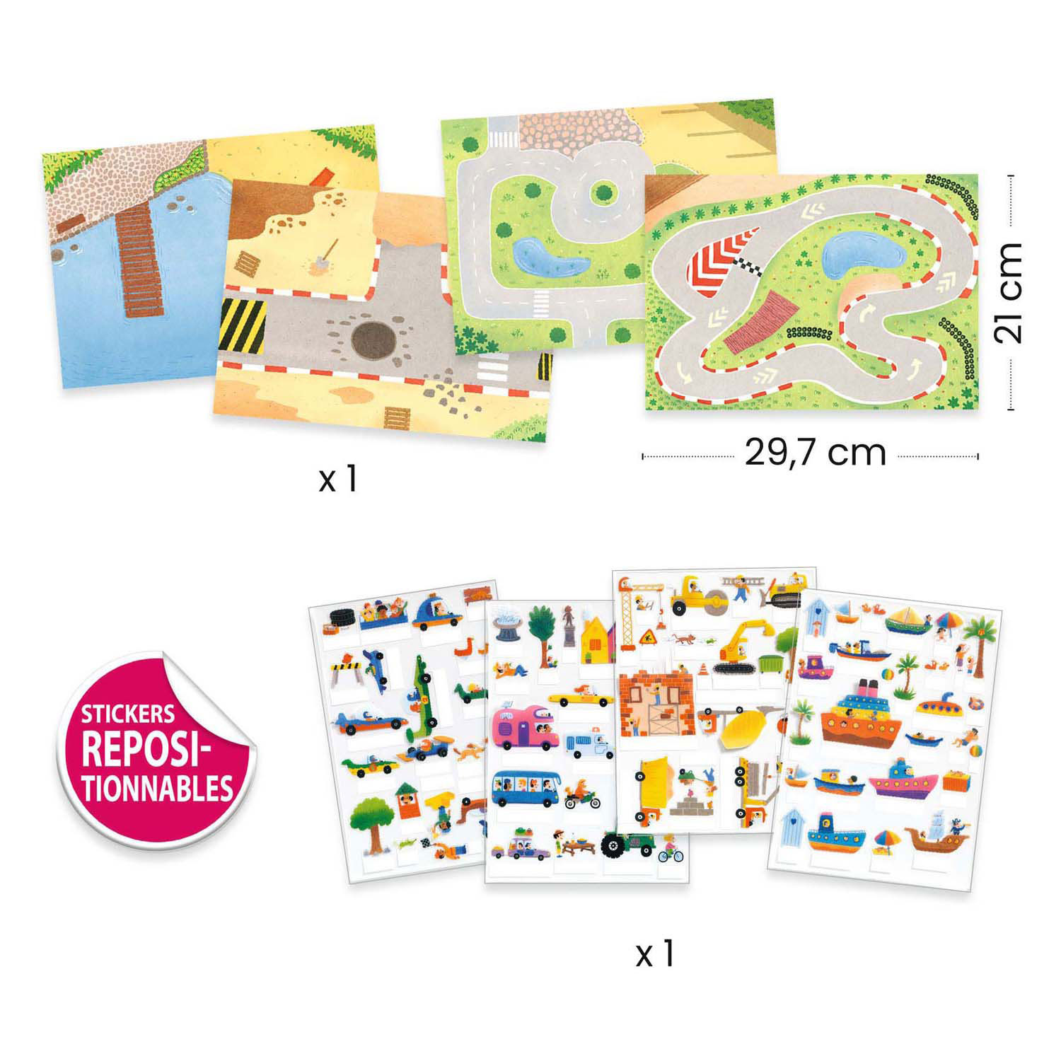 Stickers Djeco - Véhicules
