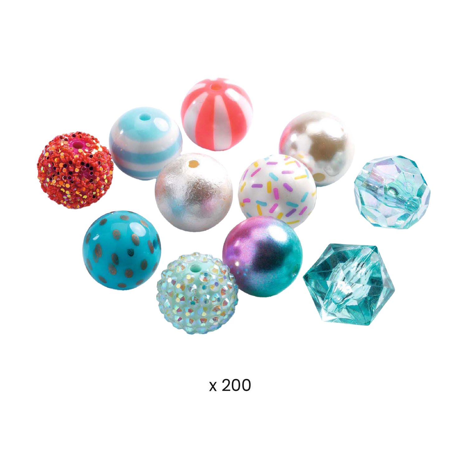 Perles de nacre Djeco Rouge