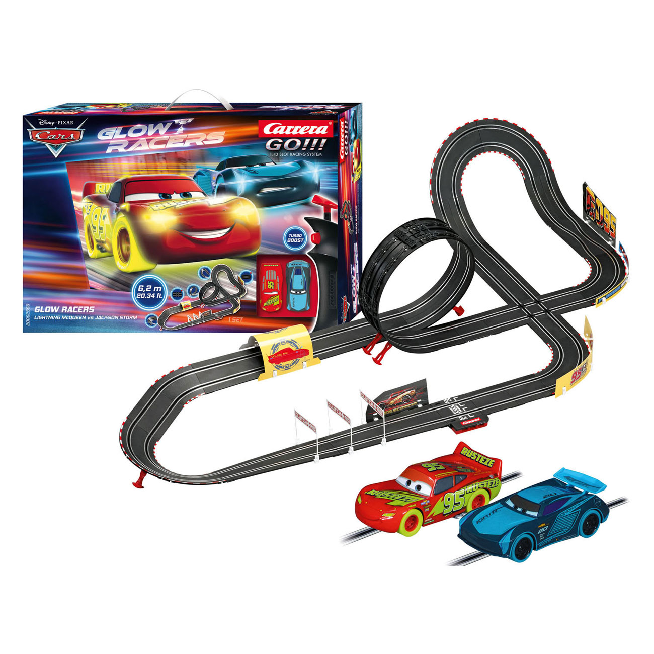 Circuit de voiture Glow Racer