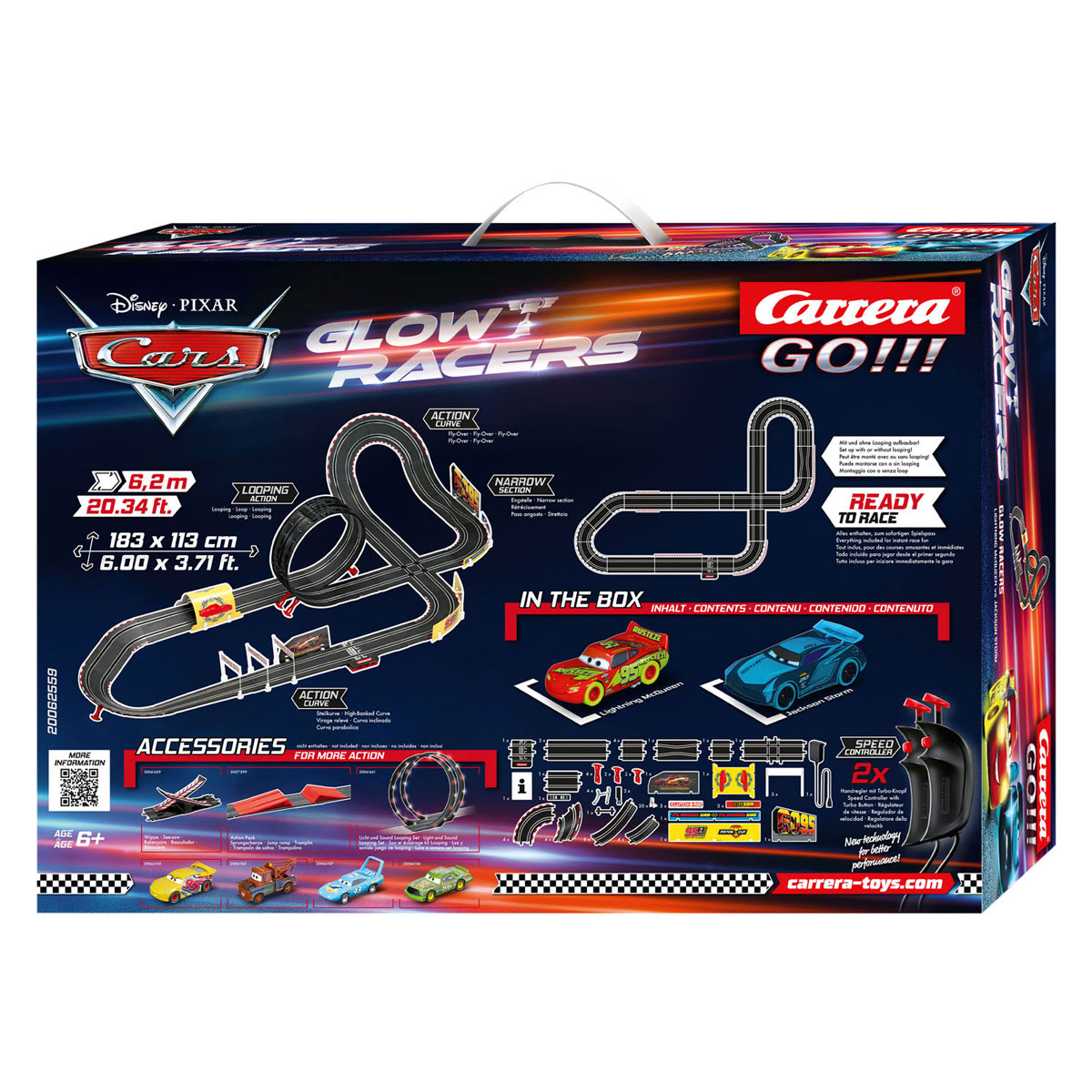 Carrera ALLEZ !!! Piste de course - Disney Cars Glow Racers