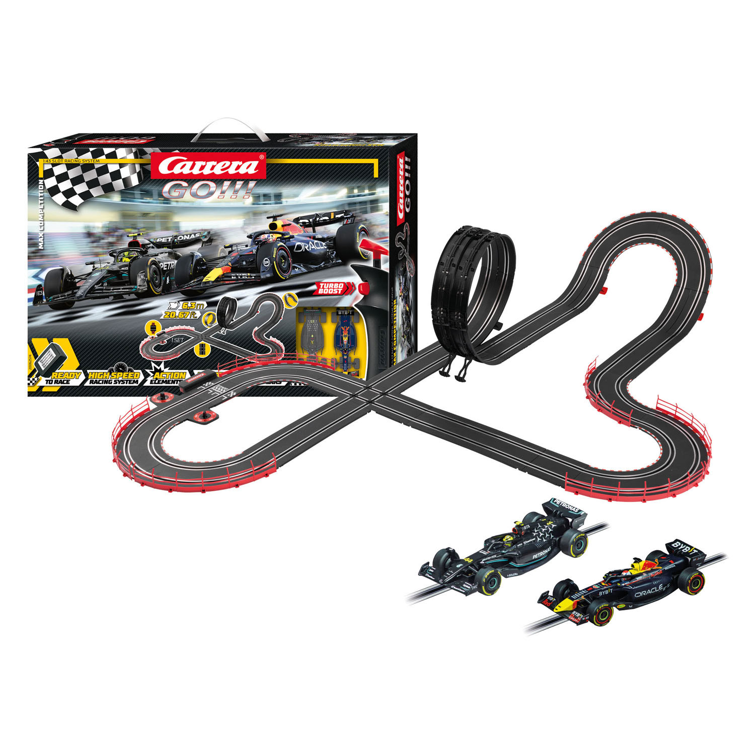 Circuit de course Carrera Max Competition Verstappen Hamilton, 6,3 m 2024