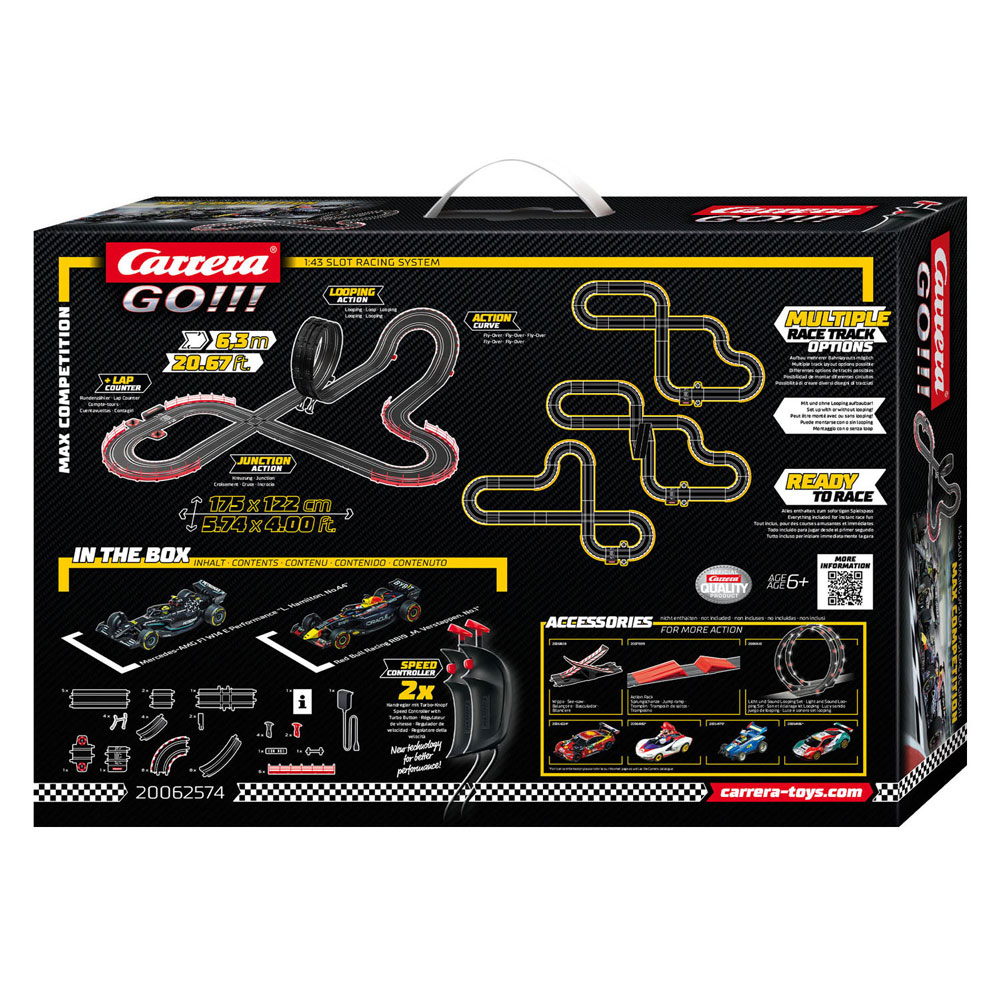 Carrera Max Competion Verstappen Hamilton Racebaan, 6,3m