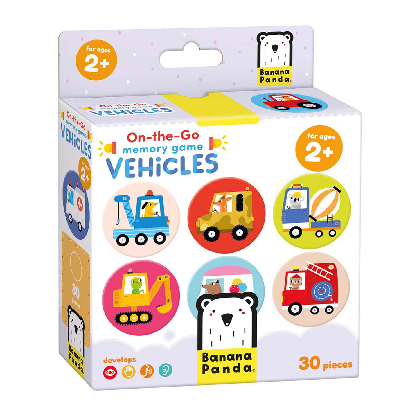 Banana Panda - On-the-Go Memory Spel Voertuigen - 30dlg.