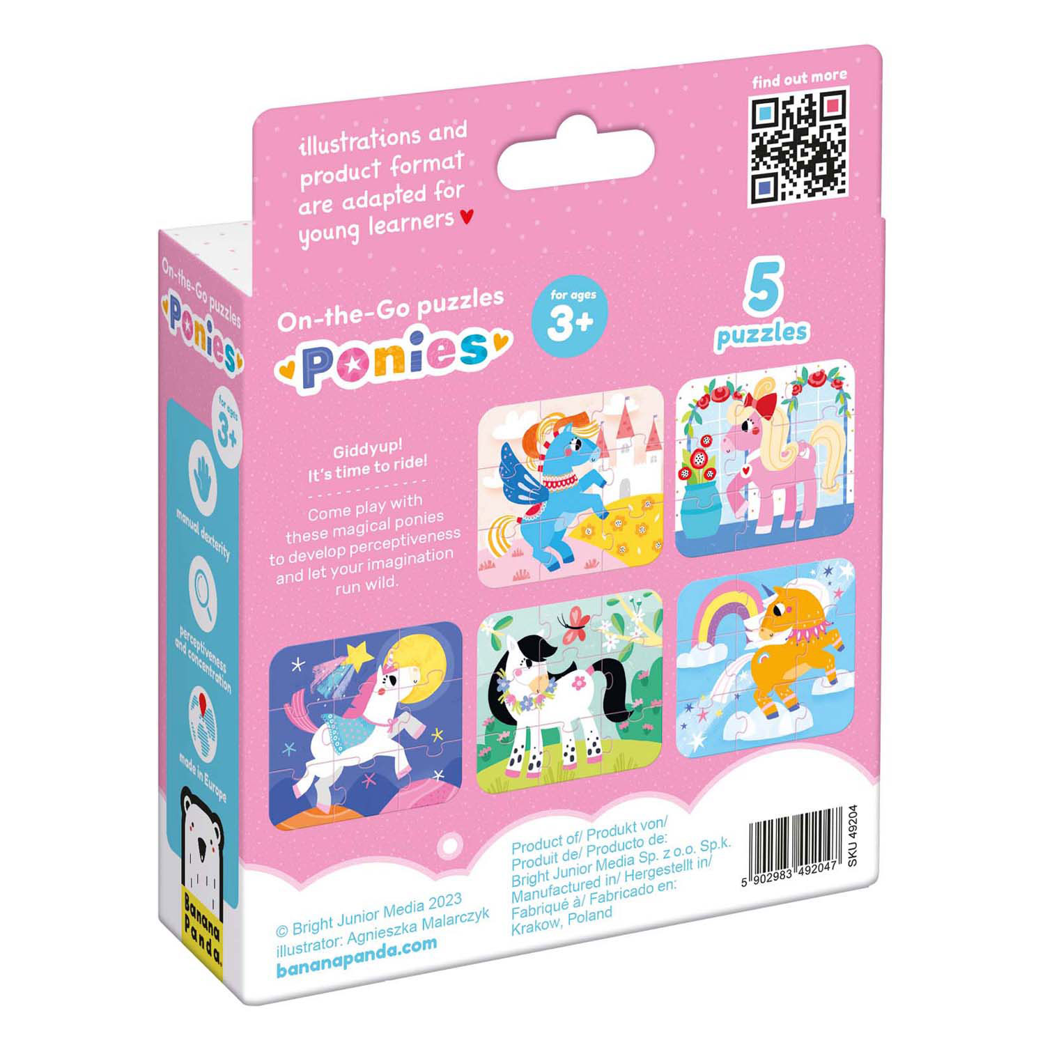 Banana Panda - On-the-Go Puzzel Pony's - 16st.