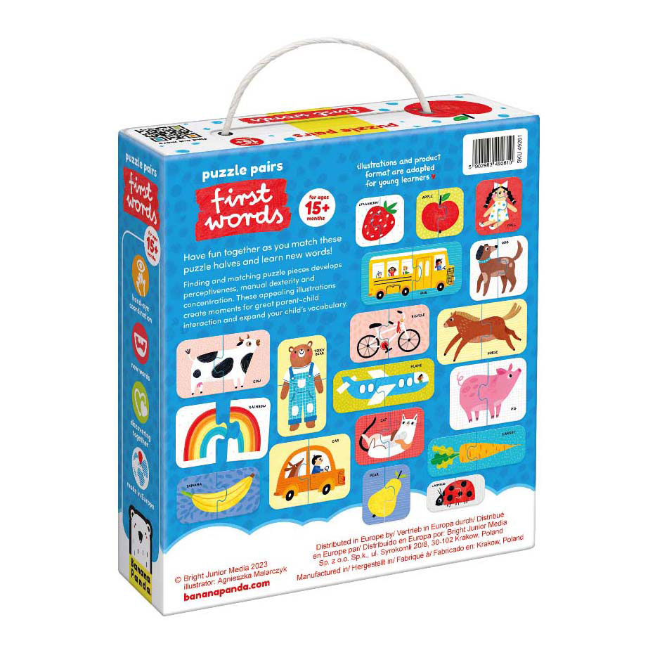 Banana Panda - Puzzelparen Eerste Woorden - 18dlg.