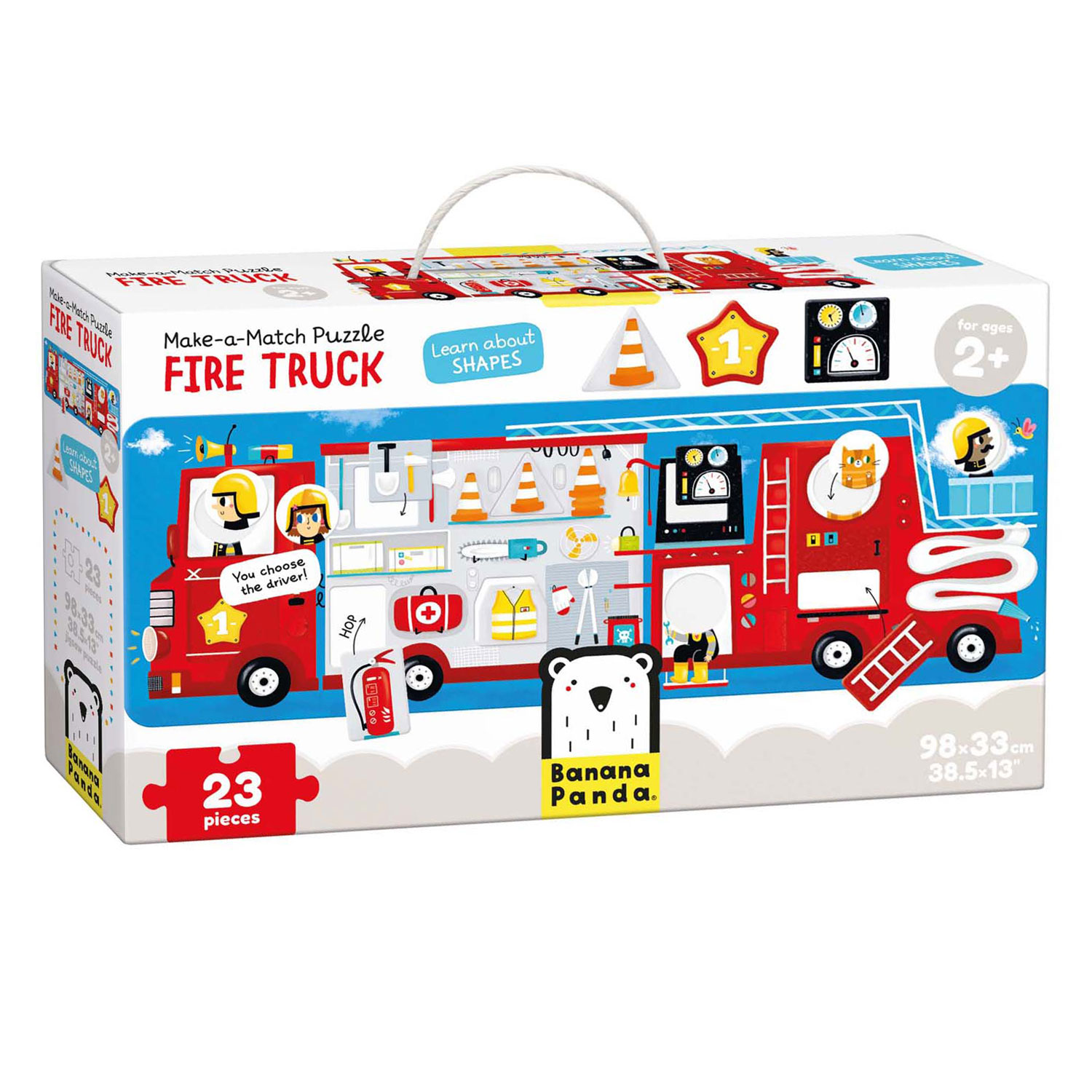 Banana Panda - Maak de Puzzel Passend Brandweerwagen - 23st.