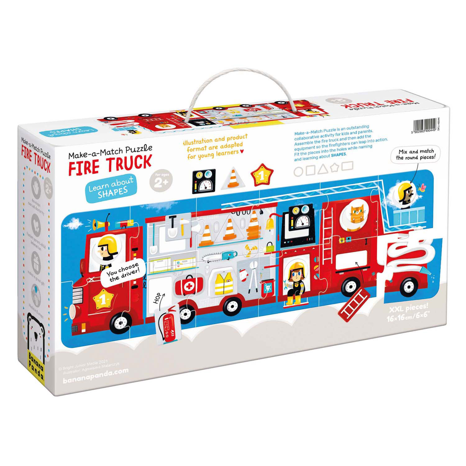 Banana Panda - Maak de Puzzel Passend Brandweerwagen - 23st.