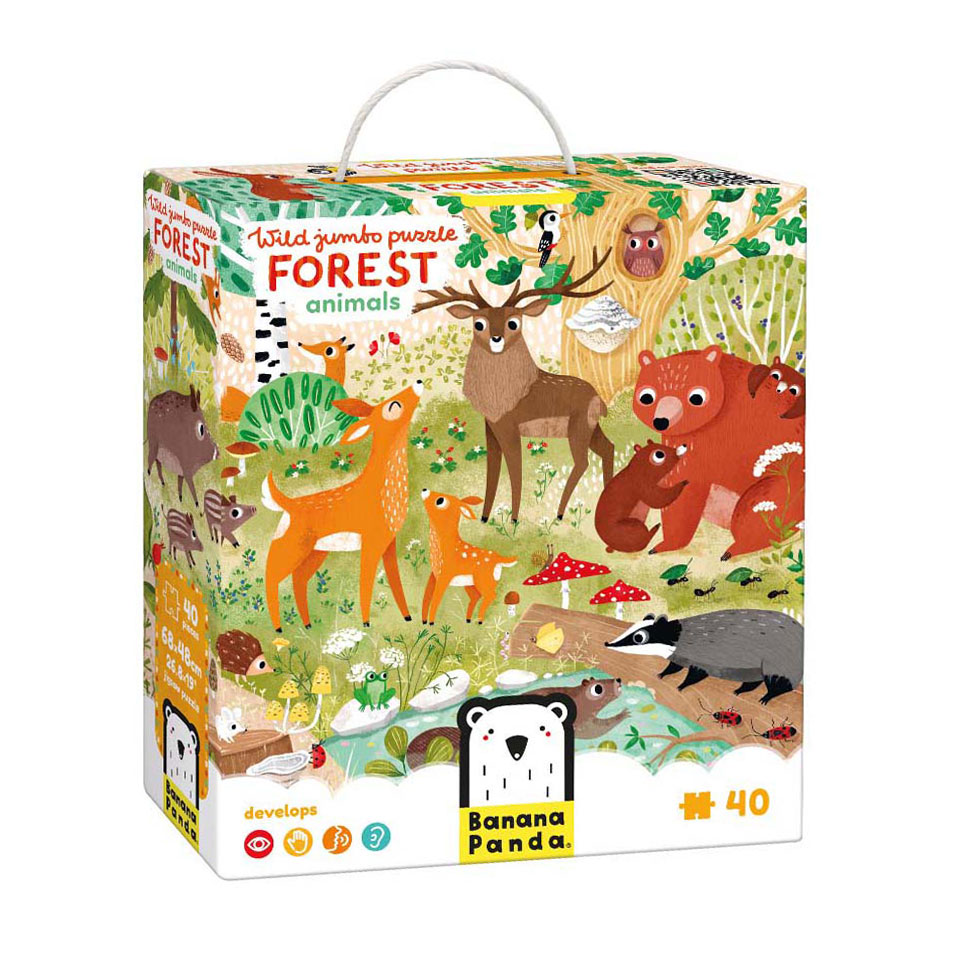 Banana Panda - Wild Jumbo Puzzel Bosdieren - 40st.