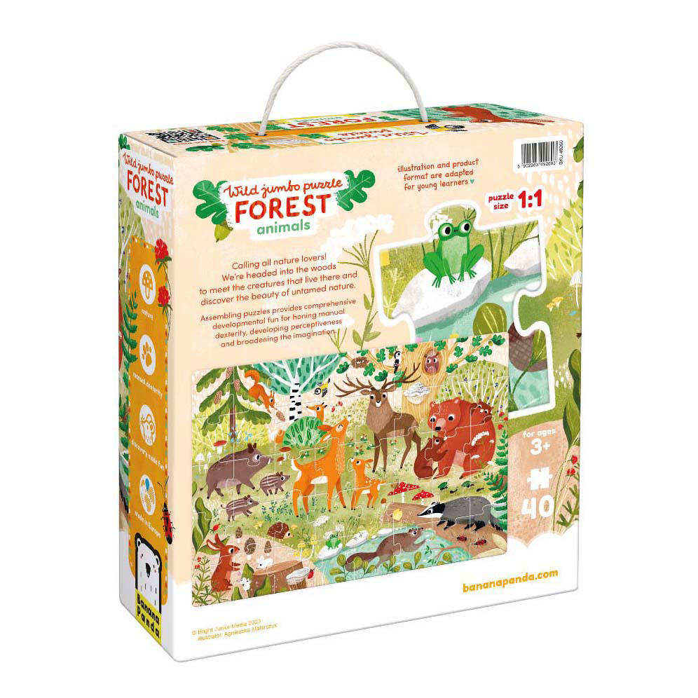 Banana Panda - Wild Jumbo Puzzel Bosdieren - 40st.