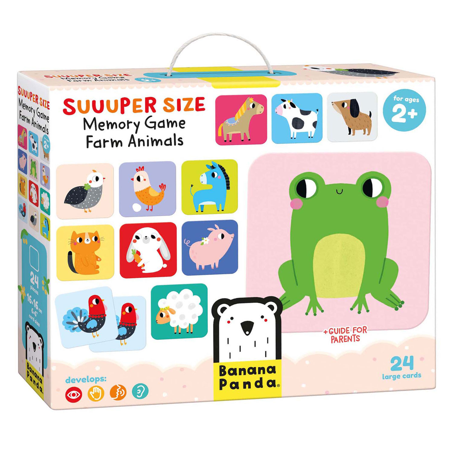 Banana Panda - Grote Memory Spel Boerderijdieren - 24st.