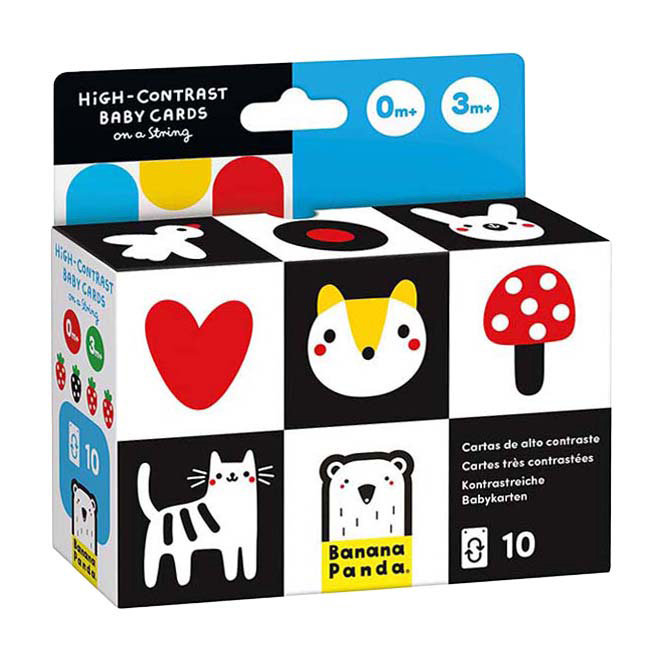 Banana Panda – Kontrastreiche Babykarten – 0–3 Monate