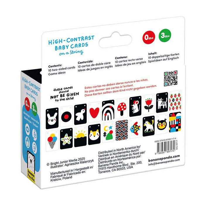 Banana Panda – Kontrastreiche Babykarten – 0–3 Monate