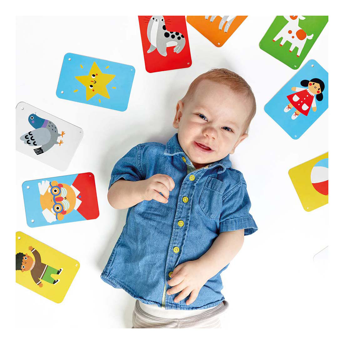 Banana Panda – Kontrastreiche Babykarten – 6–9 Monate