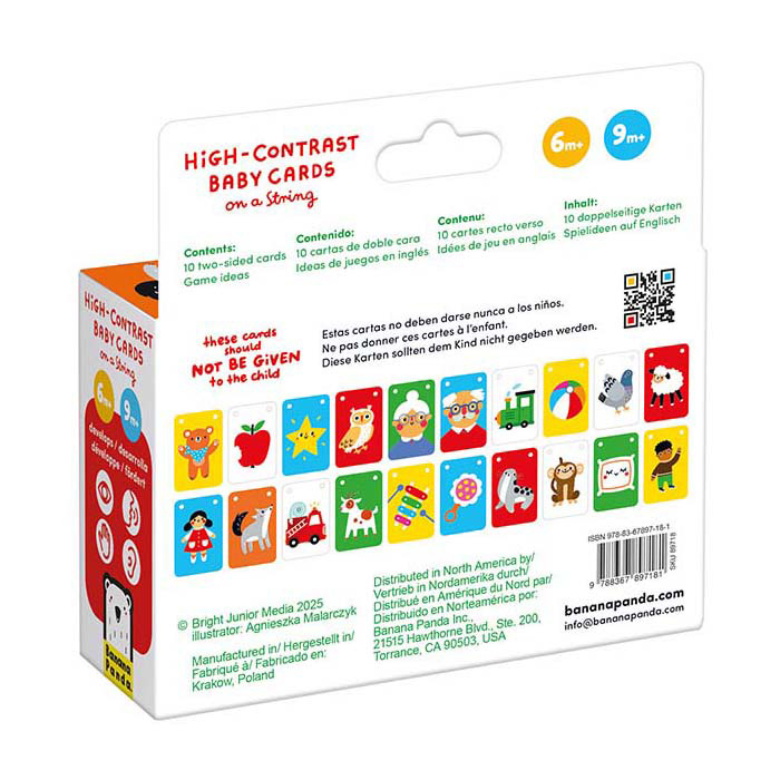 Banana Panda – Kontrastreiche Babykarten – 6–9 Monate