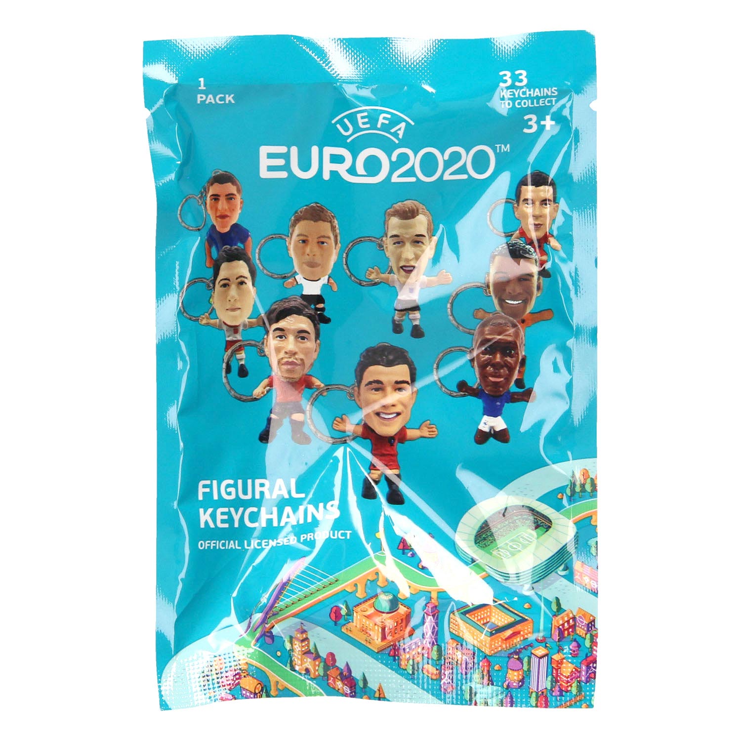 Porte-clés Surprise Championnat d'Europe Euro 2020 figurine 3D